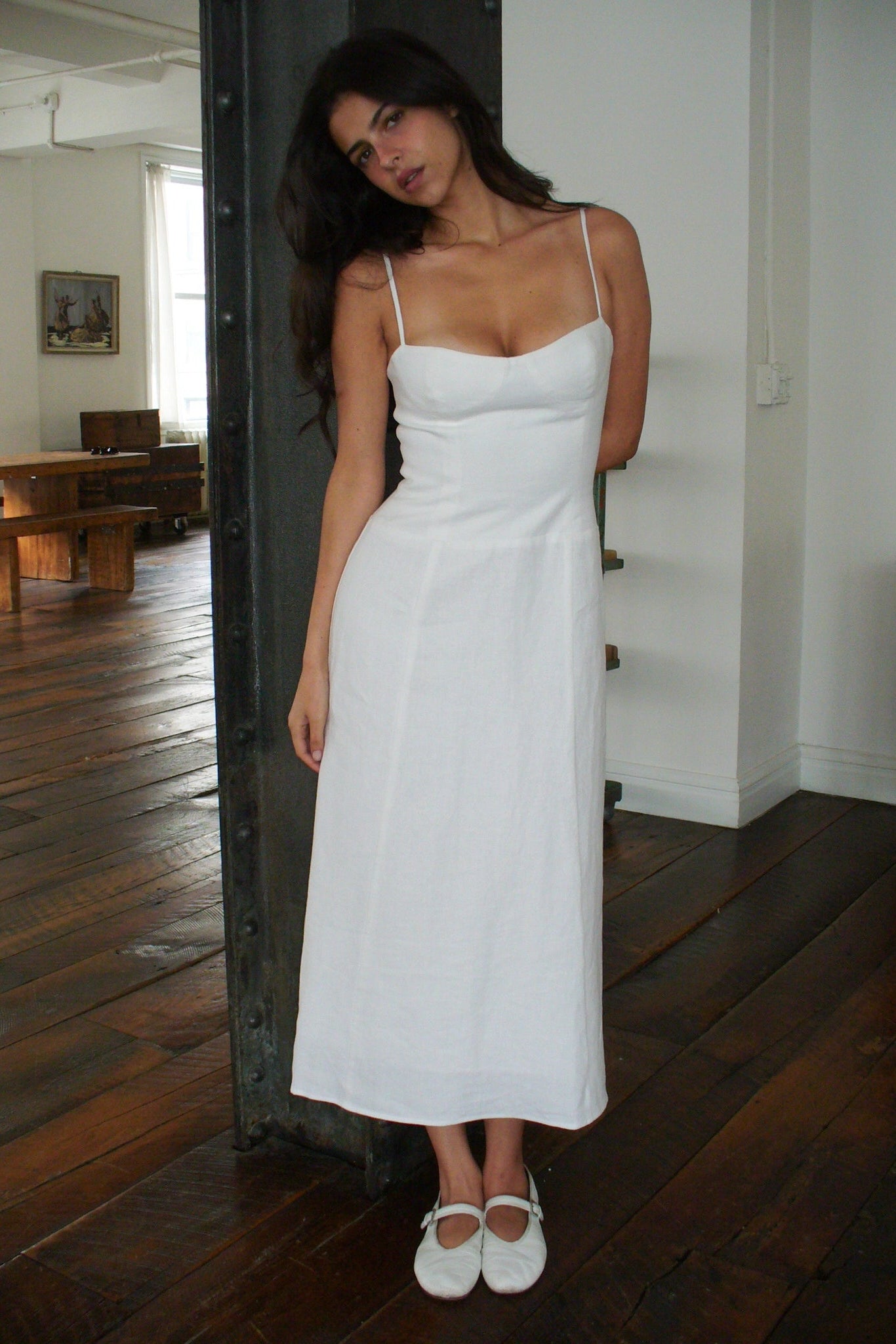 Brie Dress in Meringue